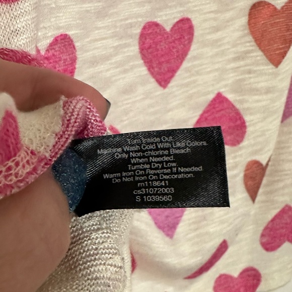 Lane Bryant Metallic Pink & Red Heart Dolman Knit Top Shirt - Picture 5 of 6